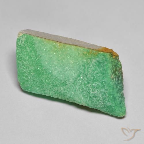13.47 ct Green Druzy Variscite Stone, Natural Druzy Variscite in Fancy Crystal Cluster Shape for Sale