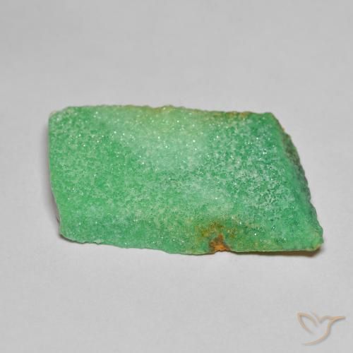 Druzy Variscite Gemstone in 23.7 x 14.2 mm Size for Sale, Druzy Variscite Stone in Yellowish Green Color