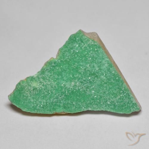 11.23 ct Green Druzy Variscite Stone, Natural Druzy Variscite in Fancy Crystal Cluster Shape for Sale