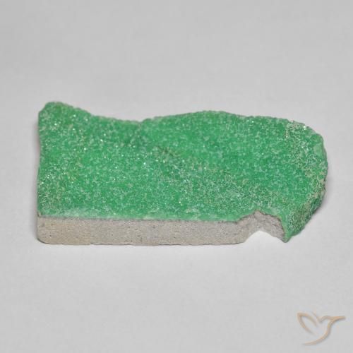 Druzy Variscite Gemstone in 25.9 x 15 mm Size for Sale, Druzy Variscite Stone in Shamrock Green Color