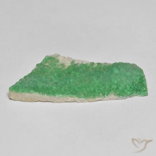 Druzy Variscite Gemstone in 31.3 x 13.8 mm Size for Sale, Druzy Variscite Stone in Deep Fern Green Color