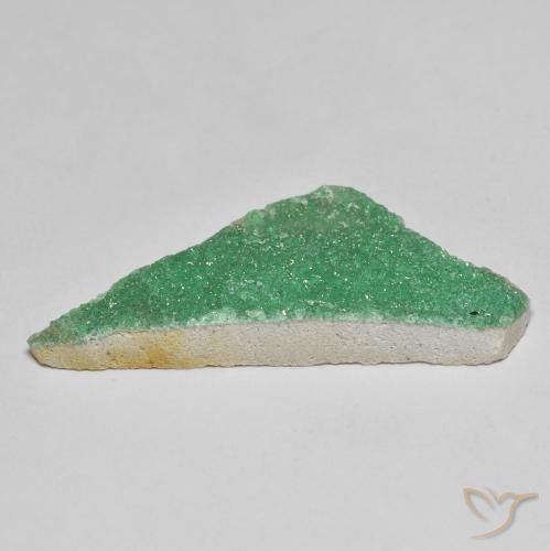 Druzy Variscite Gemstone in 33.9 x 14.7 mm Size for Sale, Druzy Variscite Stone in Medium Green Color
