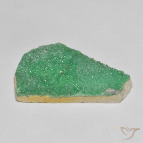 Druzy Variscite Gemstone in 25 x 18 mm (calibrated) Size for Sale, Druzy Variscite Stone in Medium Green Color