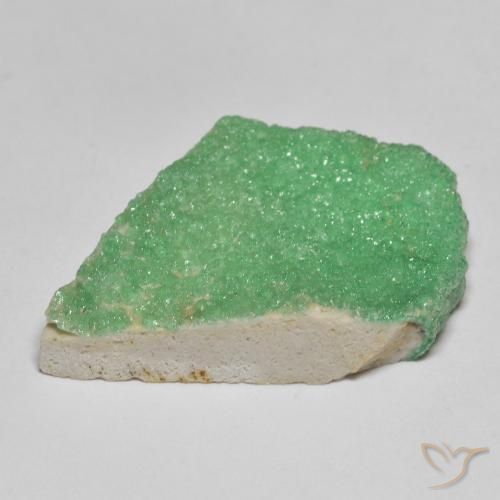 Druzy Variscite Gemstone in 26.5 x 17.4 mm Size for Sale, Druzy Variscite Stone in Light Shamrock Green Color