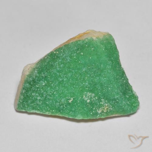 12.53 ct Green Druzy Variscite Gemstone, Druzy Variscite Gem in Fancy Crystal Cluster Shape for Sale.