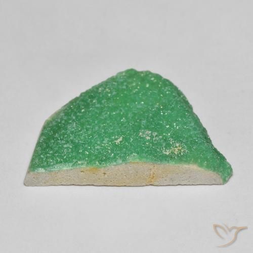 Druzy Variscite Gemstone in 23.2 x 16.9 mm Size for Sale, Druzy Variscite Stone in Deep Fern Green Color