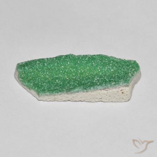 Druzy Variscite Gemstone in 23.7 x 9.9 mm Size for Sale, Druzy Variscite Stone in Deep Fern Green Color
