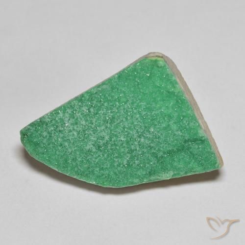 9.22 ct Green Druzy Variscite Gemstone, Druzy Variscite Gem in Fancy Crystal Cluster Shape for Sale.