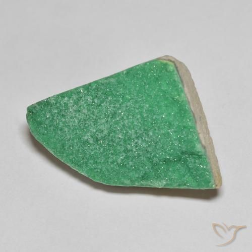 9.22 ct Green Druzy Variscite Stone, Natural Druzy Variscite in Fancy Crystal Cluster Shape for Sale