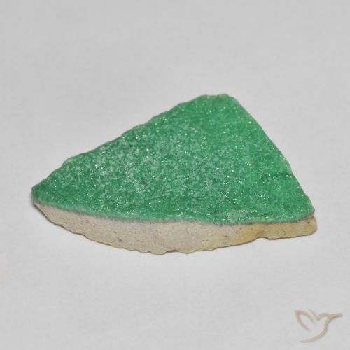 Druzy Variscite Gemstone in 25 x 18 mm (calibrated) Size for Sale, Druzy Variscite Stone in Medium Green Color