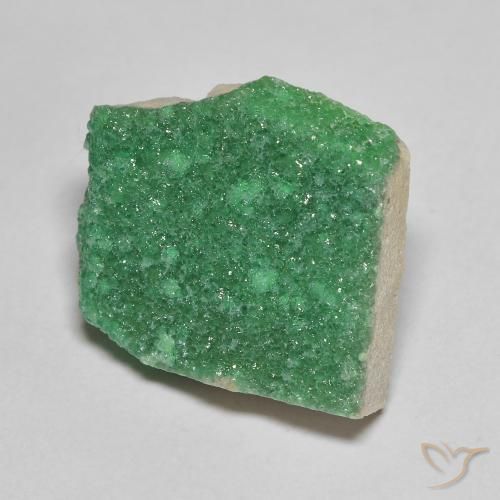 8.21 ct Green Druzy Variscite Stone, Natural Druzy Variscite in Fancy Crystal Cluster Shape for Sale