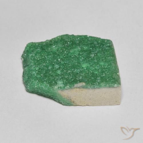 Druzy Variscite Gemstone in 16.3 x 15.1 mm Size for Sale, Druzy Variscite Stone in Mint Green Color