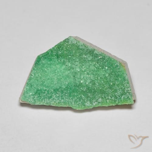 8.41 ct Green Druzy Variscite Stone, Natural Druzy Variscite in Fancy Crystal Cluster Shape for Sale