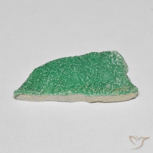 Druzy Variscite Gemstone in 25.6 x 12.1 mm Size for Sale, Druzy Variscite Stone in Clover Green Color