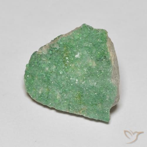 8.12 ct Green Druzy Variscite Stone, Natural Druzy Variscite in Fancy Crystal Cluster Shape for Sale