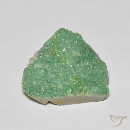 Druzy Variscite Gemstone in 17.4 x 17.3 mm Size for Sale, Druzy Variscite Stone in Pale Yellowish Green Color