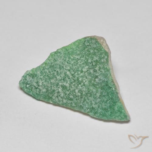 7.45ct Natural Clover Green Druzy Variscite, Fancy, Opaque