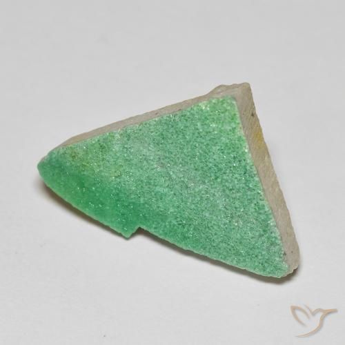 7.59 ct Green Druzy Variscite Stone, Natural Druzy Variscite in Fancy Crystal Cluster Shape for Sale