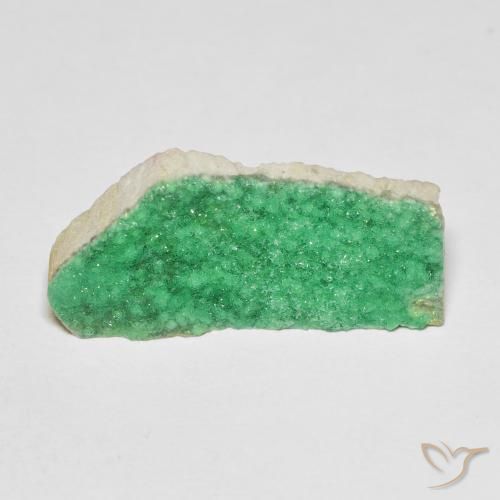 6.73 ct Green Druzy Variscite Stone, Natural Druzy Variscite in Fancy Crystal Cluster Shape for Sale