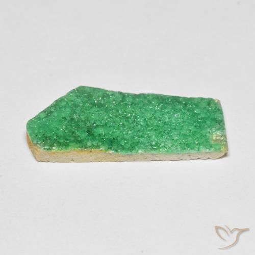 Druzy Variscite Gemstone in 24.8 x 12.1 mm Size for Sale, Druzy Variscite Stone in Medium Green Color