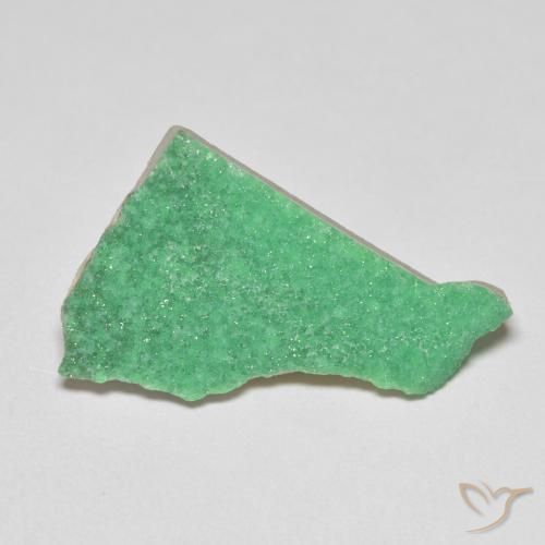7.61ct Natural Shamrock Green Druzy Variscite, Fancy, Opaque