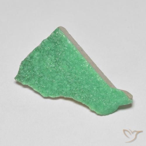 7.61 ct Green Druzy Variscite Stone, Natural Druzy Variscite in Fancy Crystal Cluster Shape for Sale