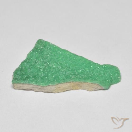 Druzy Variscite Gemstone in 22.3 x 15.6 mm Size for Sale, Druzy Variscite Stone in Shamrock Green Color