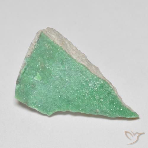 9.85 ct Green Druzy Variscite Stone, Natural Druzy Variscite in Fancy Crystal Cluster Shape for Sale