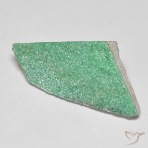 8.04 ct Green Druzy Variscite Stone, Natural Druzy Variscite in Fancy Crystal Cluster Shape for Sale