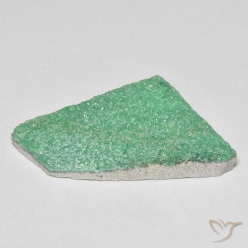 Druzy Variscite Gemstone in 26.9 x 13.5 mm Size for Sale, Druzy Variscite Stone in Medium Green Color
