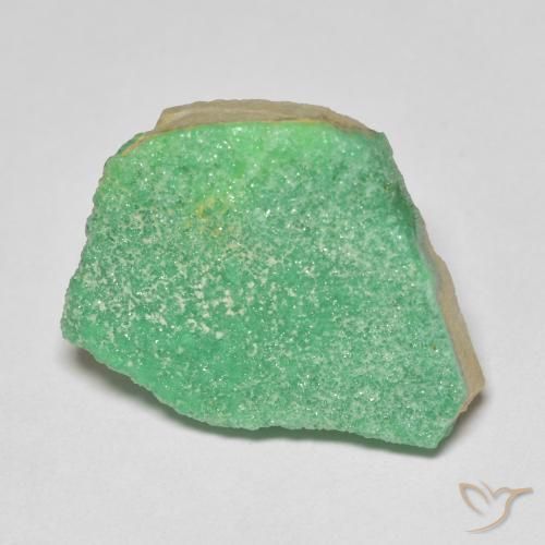 11.46 ct Green Druzy Variscite Stone, Natural Druzy Variscite in Fancy Crystal Cluster Shape for Sale