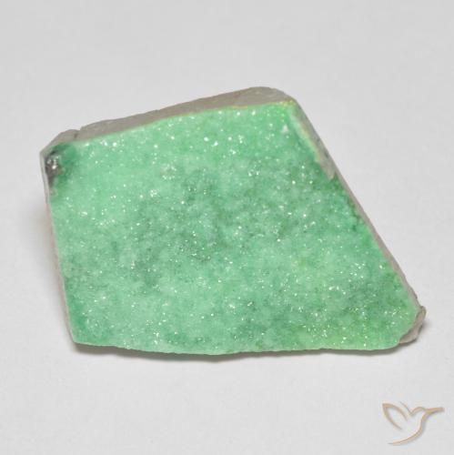 10.42 ct Green Druzy Variscite Stone, Natural Druzy Variscite in Fancy Crystal Cluster Shape for Sale