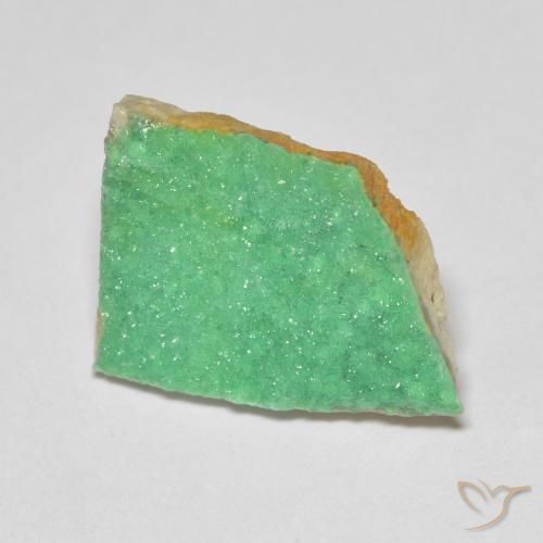 5.72 ct Green Druzy Variscite Stone, Natural Druzy Variscite in Fancy Crystal Cluster Shape for Sale