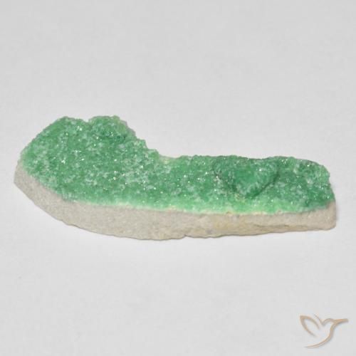 Druzy Variscite Gemstone in 27.2 x 10.6 mm Size for Sale, Druzy Variscite Stone in Yellowish Green Color