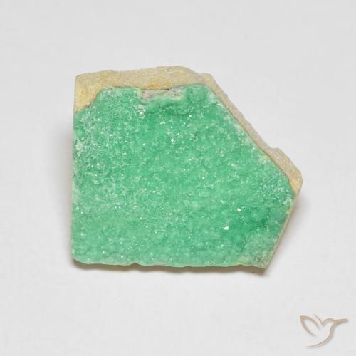 6.07 ct Green Druzy Variscite Stone, Natural Druzy Variscite in Fancy Crystal Cluster Shape for Sale
