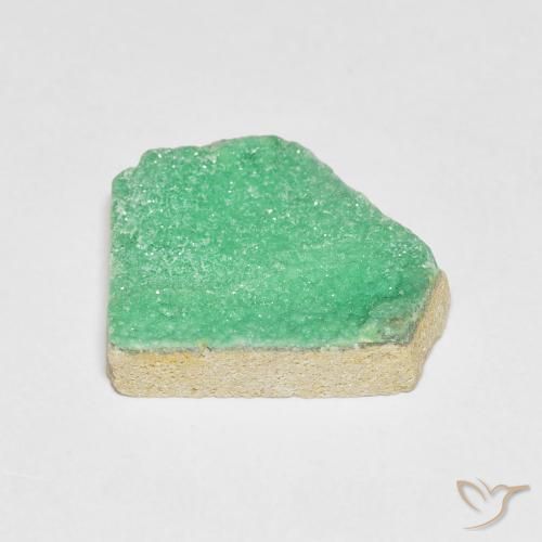 Druzy Variscite Gemstone in 15.9 x 13.2 mm Size for Sale, Druzy Variscite Stone in Mint Green Color