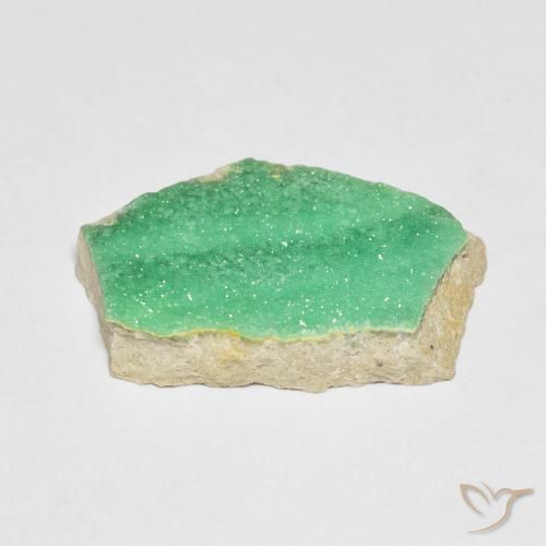 Druzy Variscite Gemstone in 19.9 x 14.3 mm Size for Sale, Druzy Variscite Stone in Mint Green Color