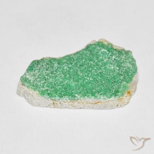 Druzy Variscite Gemstone in 20.1 x 12.9 mm Size for Sale, Druzy Variscite Stone in Clover Green Color