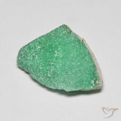 6.88 ct Green Druzy Variscite Stone, Natural Druzy Variscite in Fancy Crystal Cluster Shape for Sale