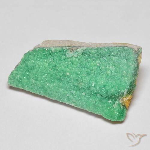 7.28 ct Green Druzy Variscite Stone, Natural Druzy Variscite in Fancy Crystal Cluster Shape for Sale