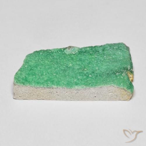 Druzy Variscite Gemstone in 21 x 12.6 mm Size for Sale, Druzy Variscite Stone in Light Basil Green Color