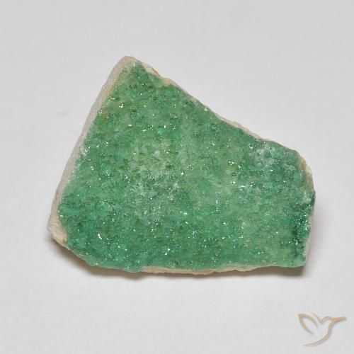 6.88 ct Odd Shaped Druzy Variscite, 18.2 x 16 mm From China, Photo A