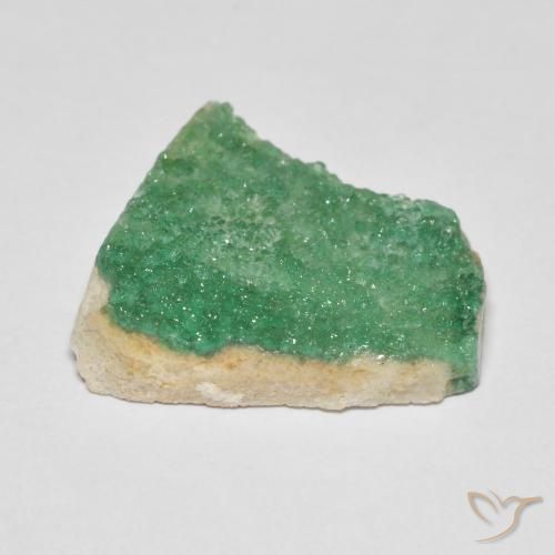 Druzy Variscite Gemstone in 18.2 x 16 mm Size for Sale, Druzy Variscite Stone in Medium Green Color