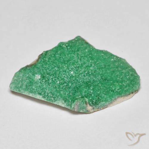Druzy Variscite Gemstone in 21.6 x 15.5 mm Size for Sale, Druzy Variscite Stone in Medium Green Color