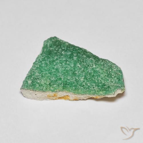 Druzy Variscite Gemstone in 16.1 x 12.8 mm Size for Sale, Druzy Variscite Stone in Clover Green Color