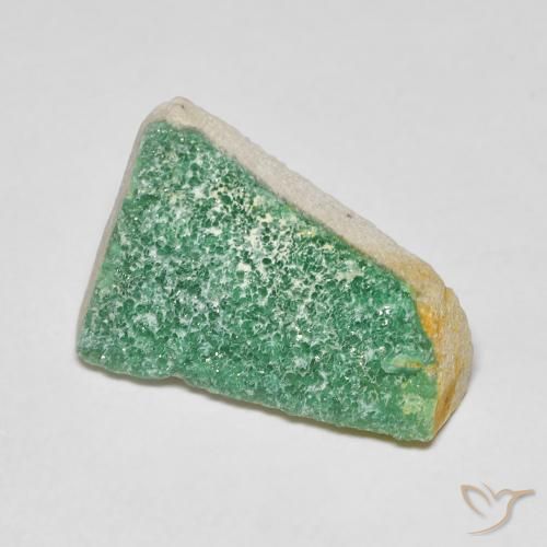 4.69 ct Green Druzy Variscite Stone, Natural Druzy Variscite in Fancy Crystal Cluster Shape for Sale