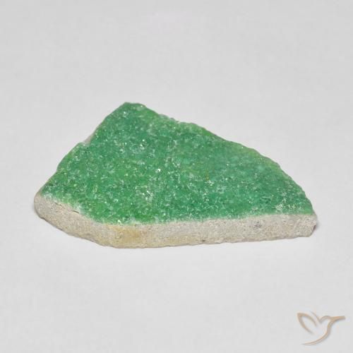 Druzy Variscite Gemstone in 21.2 x 14.8 mm Size for Sale, Druzy Variscite Stone in Medium Green Color
