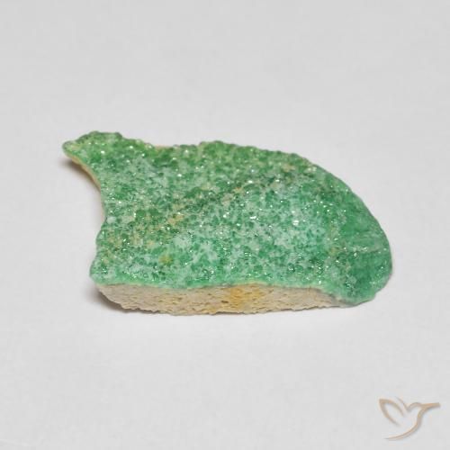 Druzy Variscite Gemstone in 16 x 12 mm (calibrated) Size for Sale, Druzy Variscite Stone in Shamrock Green Color