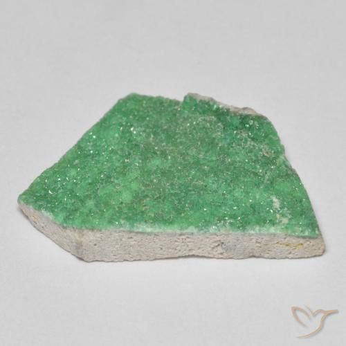 Druzy Variscite Gemstone in 22.4 x 18.1 mm Size for Sale, Druzy Variscite Stone in Light Shamrock Green Color