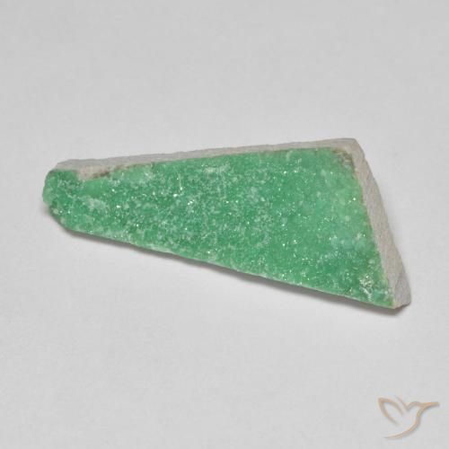 4.54 ct Green Druzy Variscite Stone, Natural Druzy Variscite in Fancy Crystal Cluster Shape for Sale